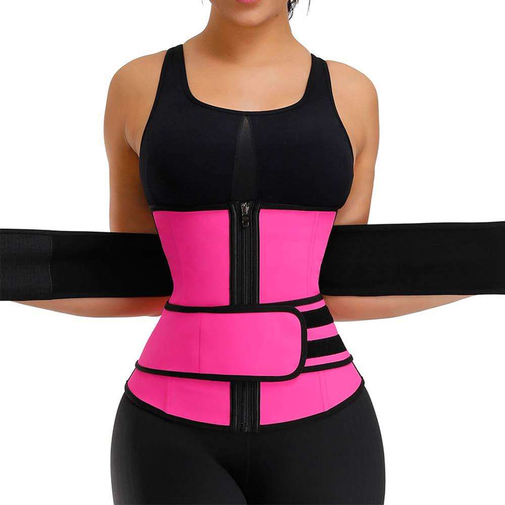 Double Waist Belt Waist Trainer Steel Bone Corset Waist Trainer Neoprene Corset - Minihomy