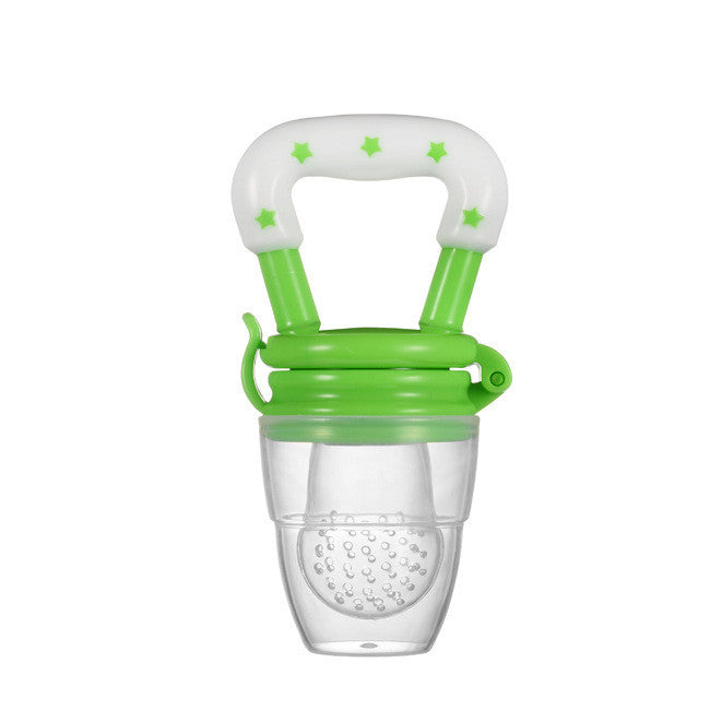 Baby Food Feeder with Pacifier Clip Holder Infant Baby Teether Silicone Teething Toys - Minihomy