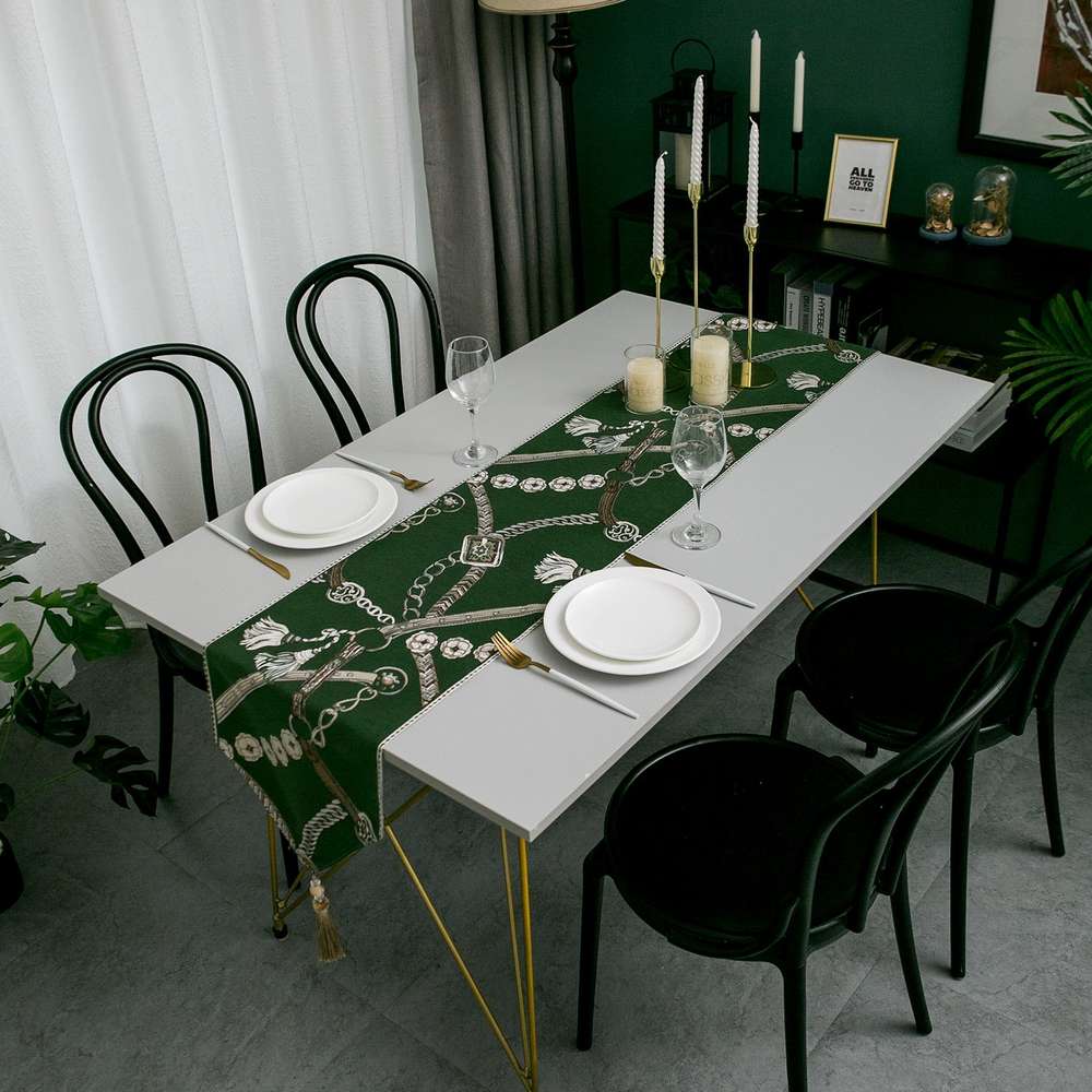 Model Room Table Flag Modern Simple Jacquard Table Cloth Several Bed Flags Can Be Customized - Minihomy