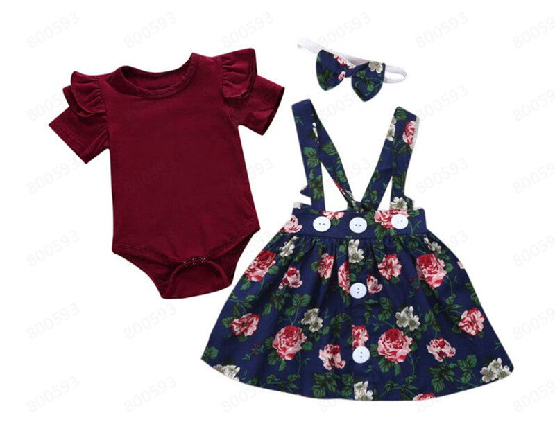 Clothing girl Baby Girls Kids Skirt Romper Clothes - Minihomy