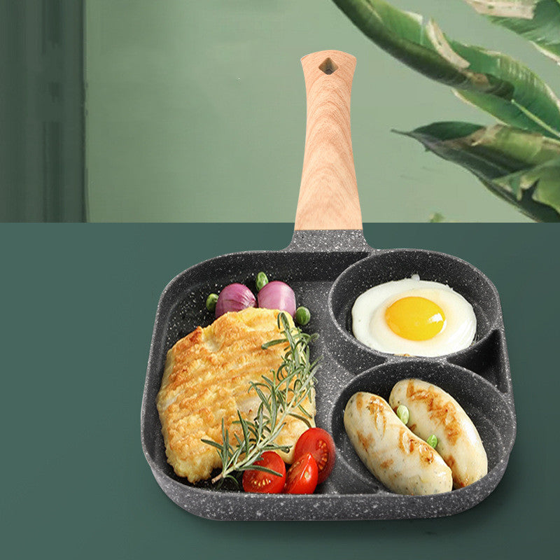 Two Hole Three In One Omelette Pan With Bacon Steak Pan - Minihomy