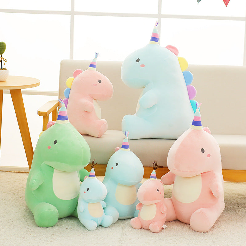 Dinosaur Plush Toys Cartoon Dinosaur Stuffed Animal Dolls Soft Down Cotton Dino Pillow - Minihomy