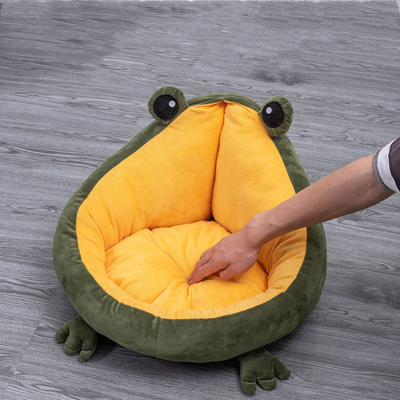 Frog Nest Winter Warm Semi-Enclosed Pet Bed Cat Bed - Minihomy