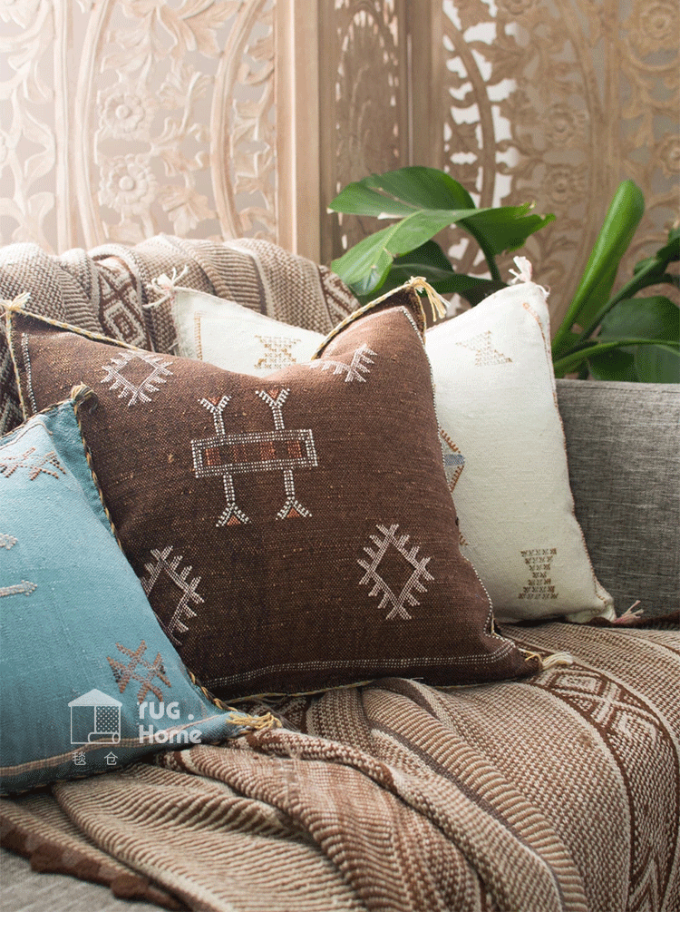 Imported Handmade Moroccan Pillow Cushion Bay Window Sofa Bed Cushion Bohemian Ins Style - Minihomy