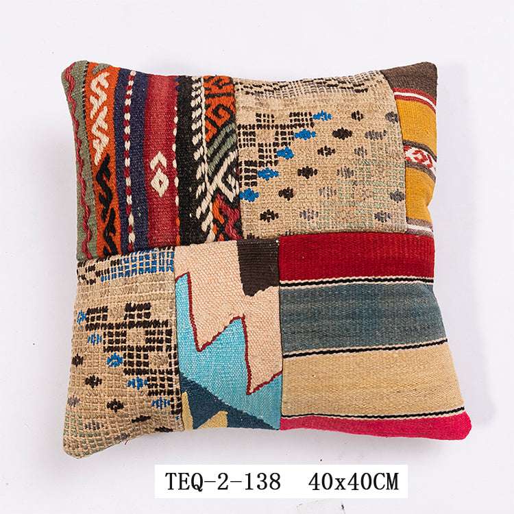 Handmade Wool Woven Bed Pillow Cushion - Minihomy