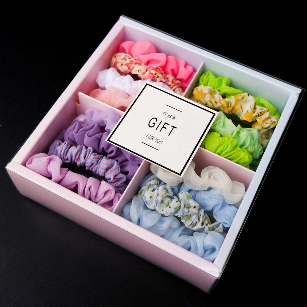 Girls' Popular Large Intestine Hair Rope Hair Tie Gift Box - Minihomy