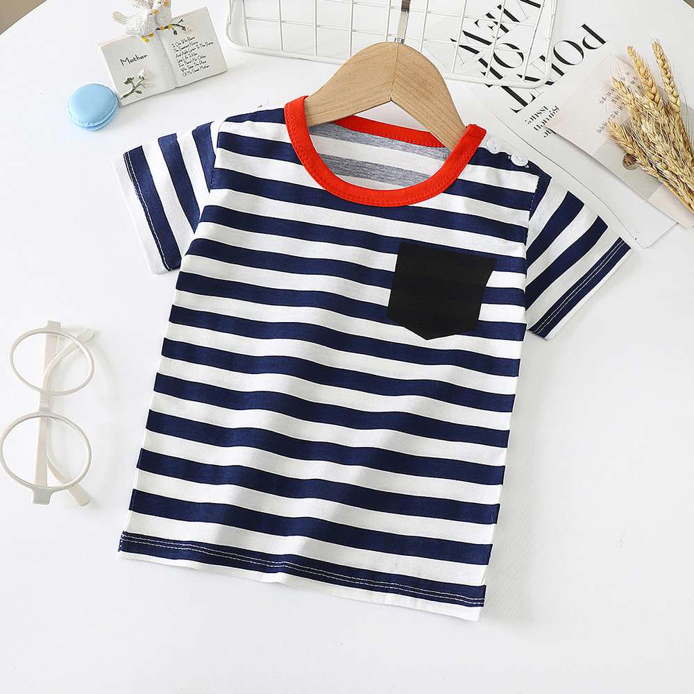 Children's Short-Sleeved T-Shirt - Cotton Baby Half-Sleeved Bottoming Shirt - Minihomy