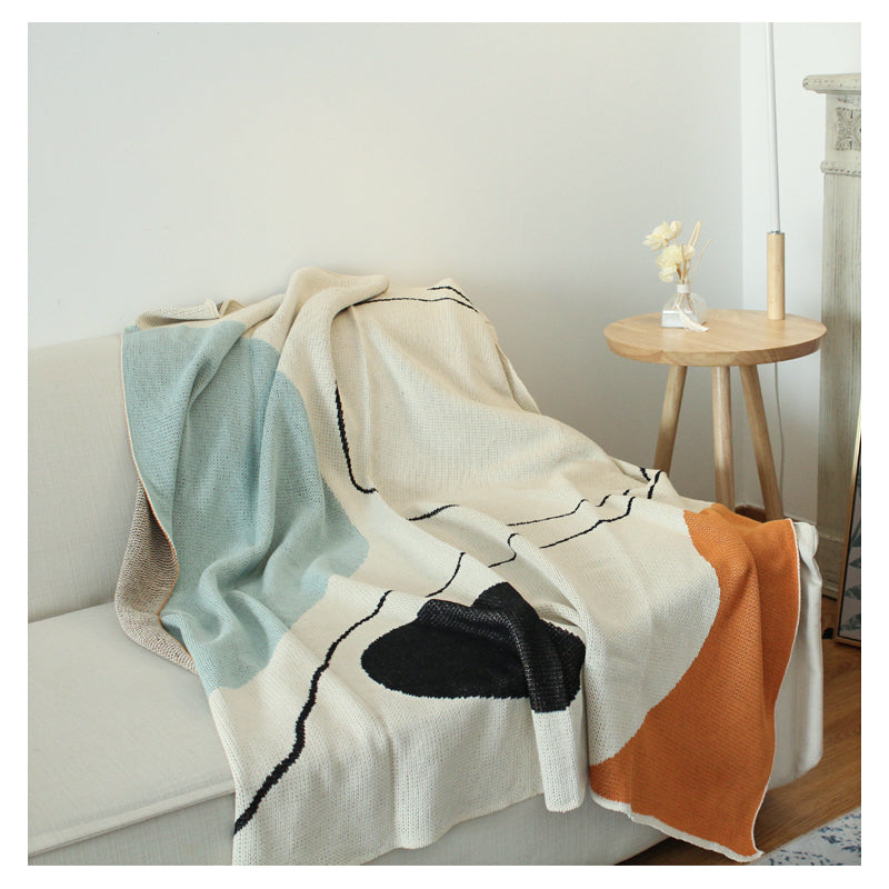 Cotton Knitted Tassel Sofa Blanket Siesta Cover Bed End Blanket - Minihomy