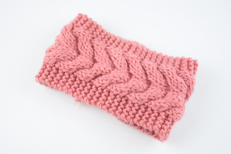 Acrylic Thick Wool Knitted Headband Diagonally Crossed Hair Accessories For Women - Minihomy