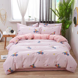 Autumn And Winter Bedding Four-Piece Cotton 1.8M Bed Quilt Cover Sheet 1.2M Cotton Student - Minihomy