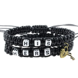 HIS HERS Couple Bracelet Lock Cylinder Key Pendant Braided Lanyard Bracelet - Minihomy