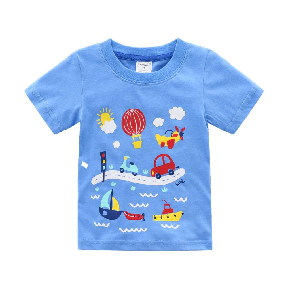 Boys Cotton T-shirt Spring Short-sleeved Children's T-shirt - Minihomy