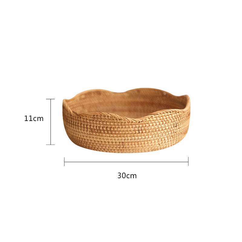 Storage Basket Hand-Woven Basket Bamboo Woven Bamboo Basket Bamboo Basket