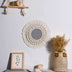 Geometric Mirror High Quality Lightweight Round Macrame Fringe Hanging Wall Mirror - Minihomy