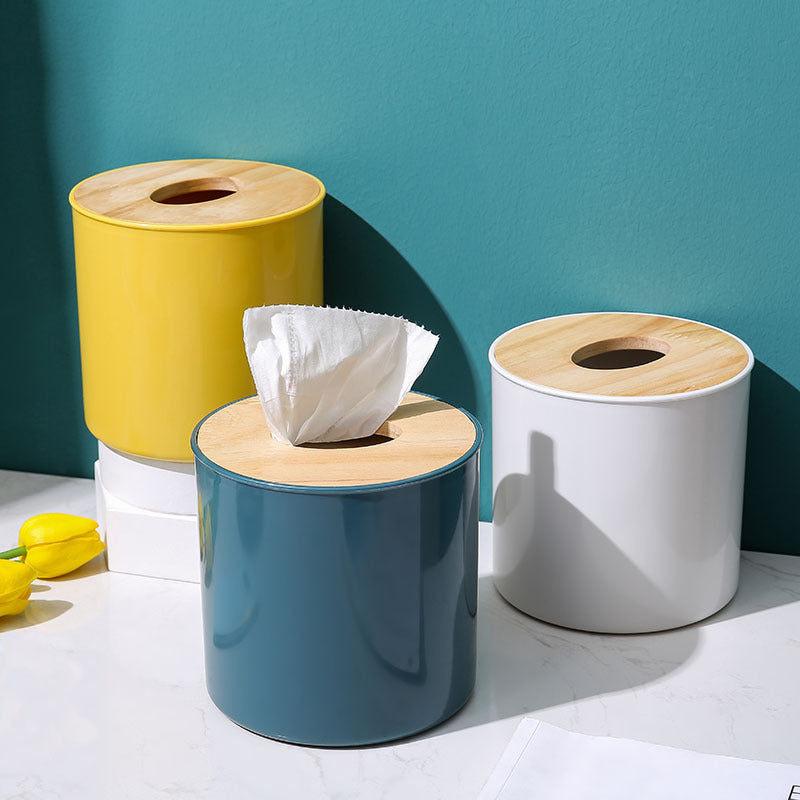 Household Tissue Box Creative Toilet Round Bucket - Minihomy