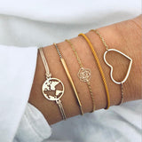 Personality knotted ring circle diamond arrow bracelet - Minihomy