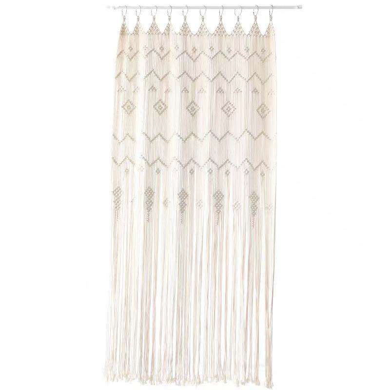 Finished Hoop Door Curtain Bohemian Tapestry Hand Woven Curtain European Style - Minihomy