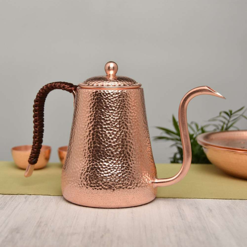 Copper Pot Thin-Necked Pot Handmade Thickened Hand Coffee Pot - Minihomy