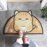 Silk Circle Entrance Door Puppet Cat Floor Mat Carpet Entrance Entrance Porch Floor Mat