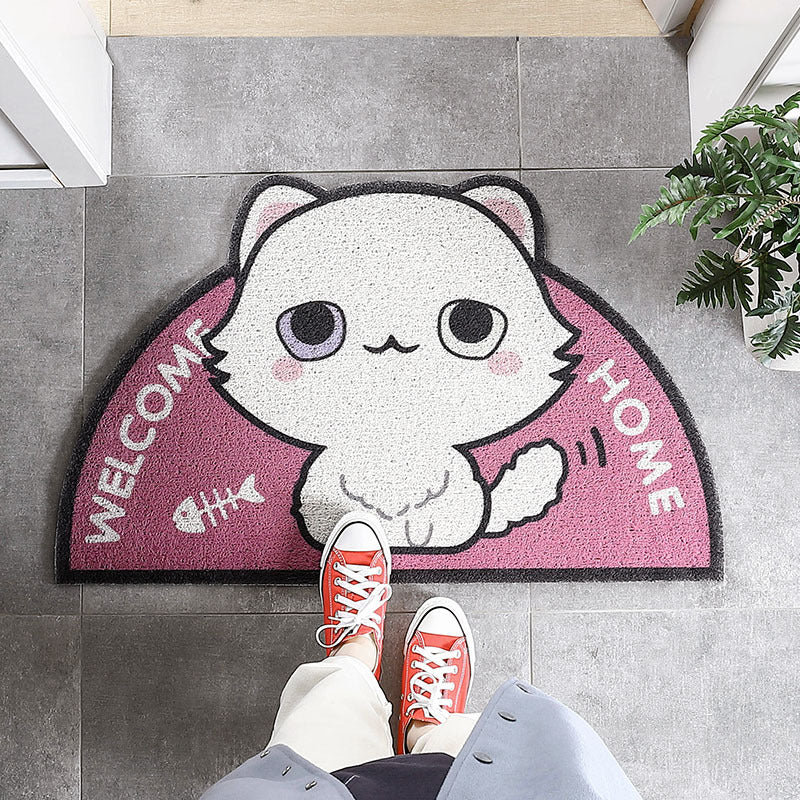 Silk Circle Entrance Door Puppet Cat Floor Mat Carpet Entrance Entrance Porch Floor Mat