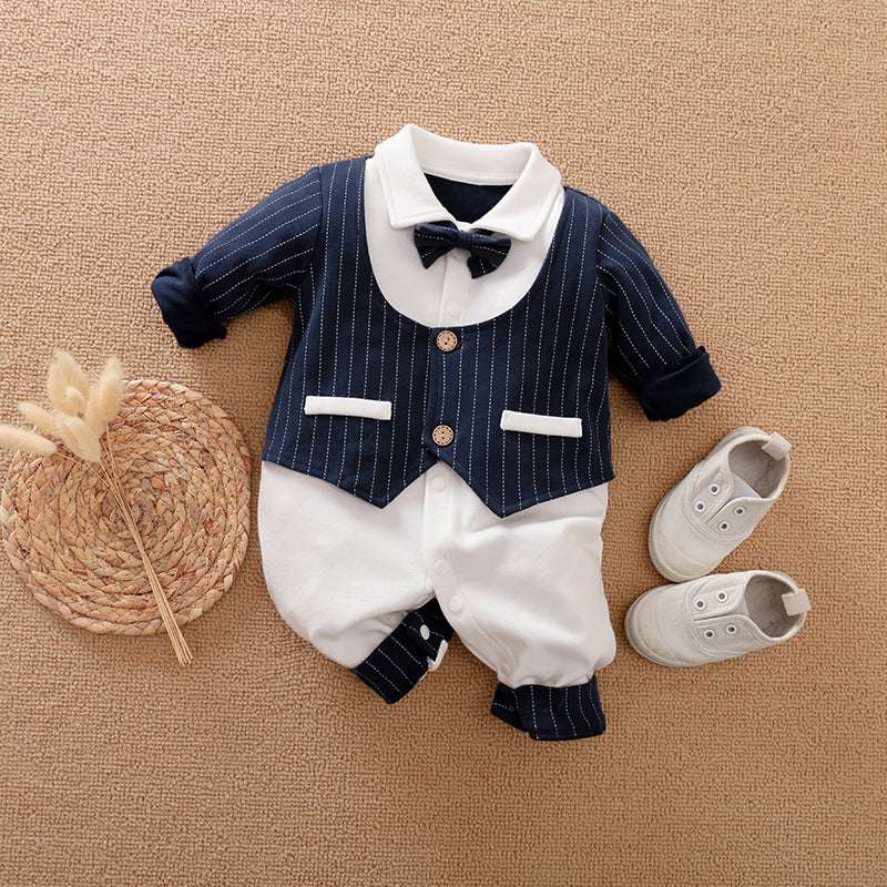 Gentleman's Baby Clothes Long-sleeved One-piece - Minihomy