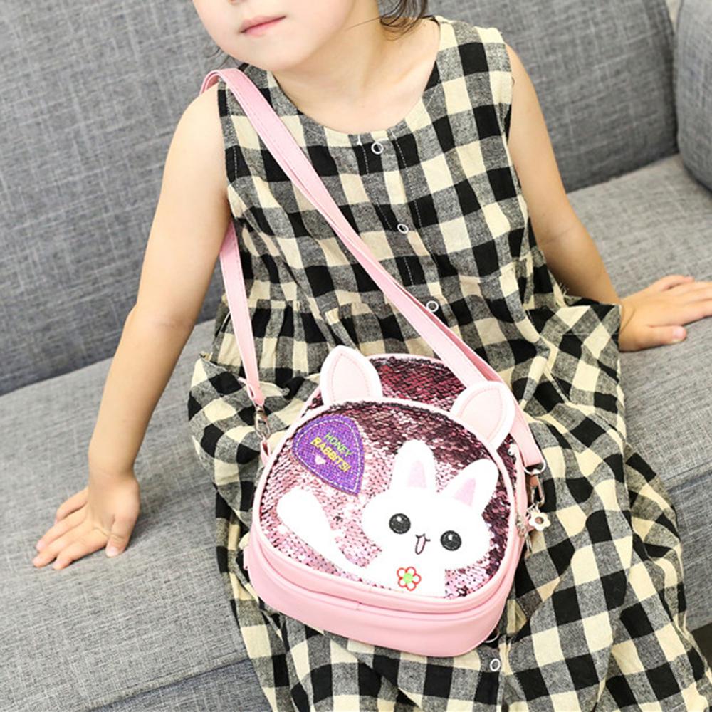 Cute Bunny Sequined One-shoulder Backpack - Minihomy