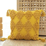 Home Furnishing Tufted Throw Pillow With Tassels Sofa Pillow Cushion - Minihomy