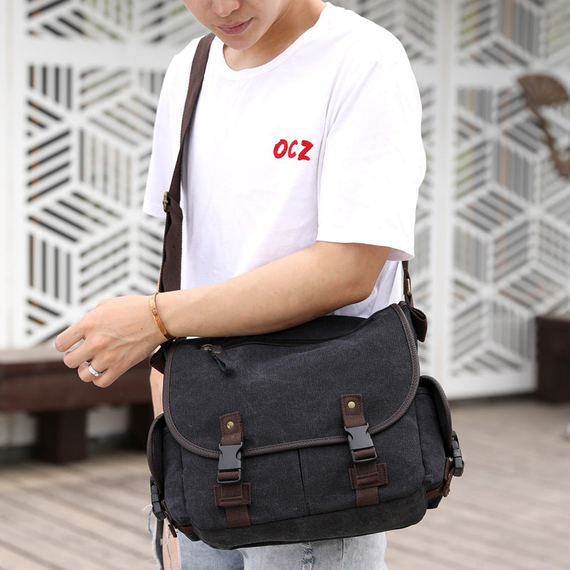 Men's Canvas Shoulder Bags Casual Men's Bags Messenger Multifunctional Bags - Minihomy