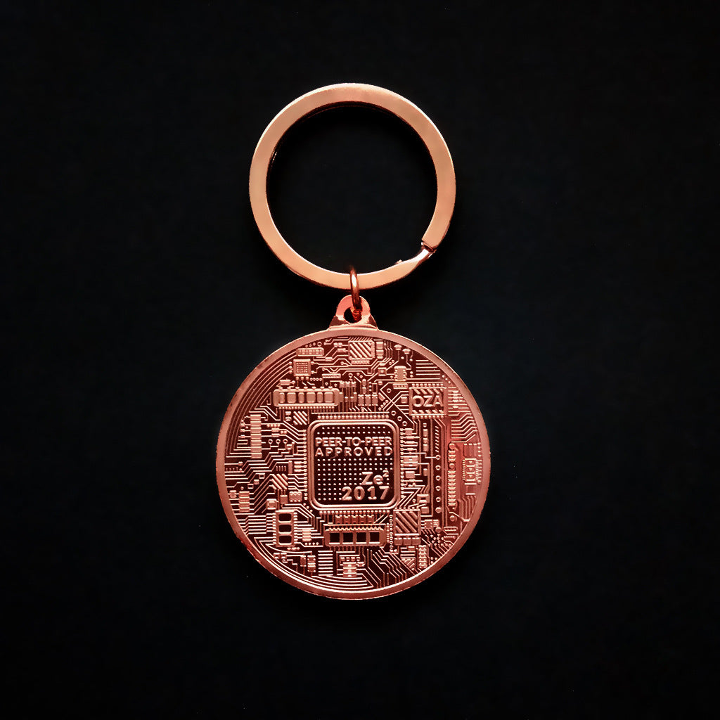 Bitcoin Coin Key Chain Art Collection Souvenirs Collectibles - Minihomy