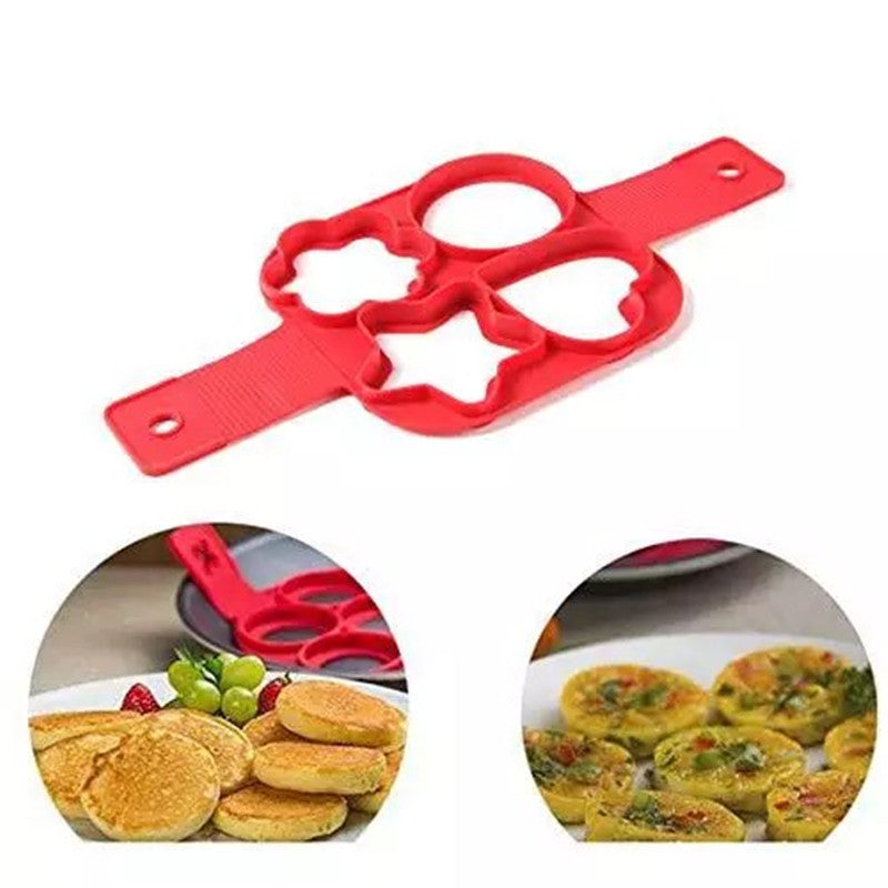 Silicone Non Stick Fantastic Egg Pancake Maker Ring Kitchen Baking Omelet Molds Flip Cooker Egg Ring Mold - Minihomy