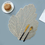 Hollow Insulation Pad, Leaf Placemat, Home Desktop, Anti-scald Mat, Dining Table - Minihomy