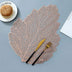 Hollow Insulation Pad, Leaf Placemat, Home Desktop, Anti-scald Mat, Dining Table - Minihomy