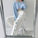 Love High Waist Drawstring Pants Loose Drawstring - Minihomy