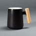 Ceramic Mug With Wooden Handle Mug Coffee Cup - Minihomy