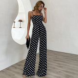 Spring And Summer Strapless Round Neck Jumpsuit