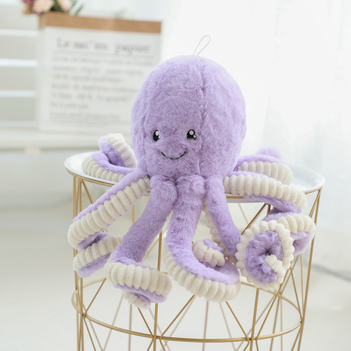 Lovely Simulation Octopus Pendant Plush Stuffed Toy Soft Animal Home Accessories Cute Doll Children Gifts - Minihomy