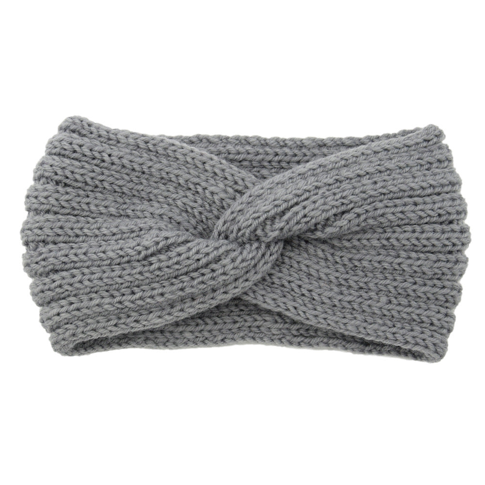 Knitted Cross Headband Ear Protection Braided Headband - Minihomy