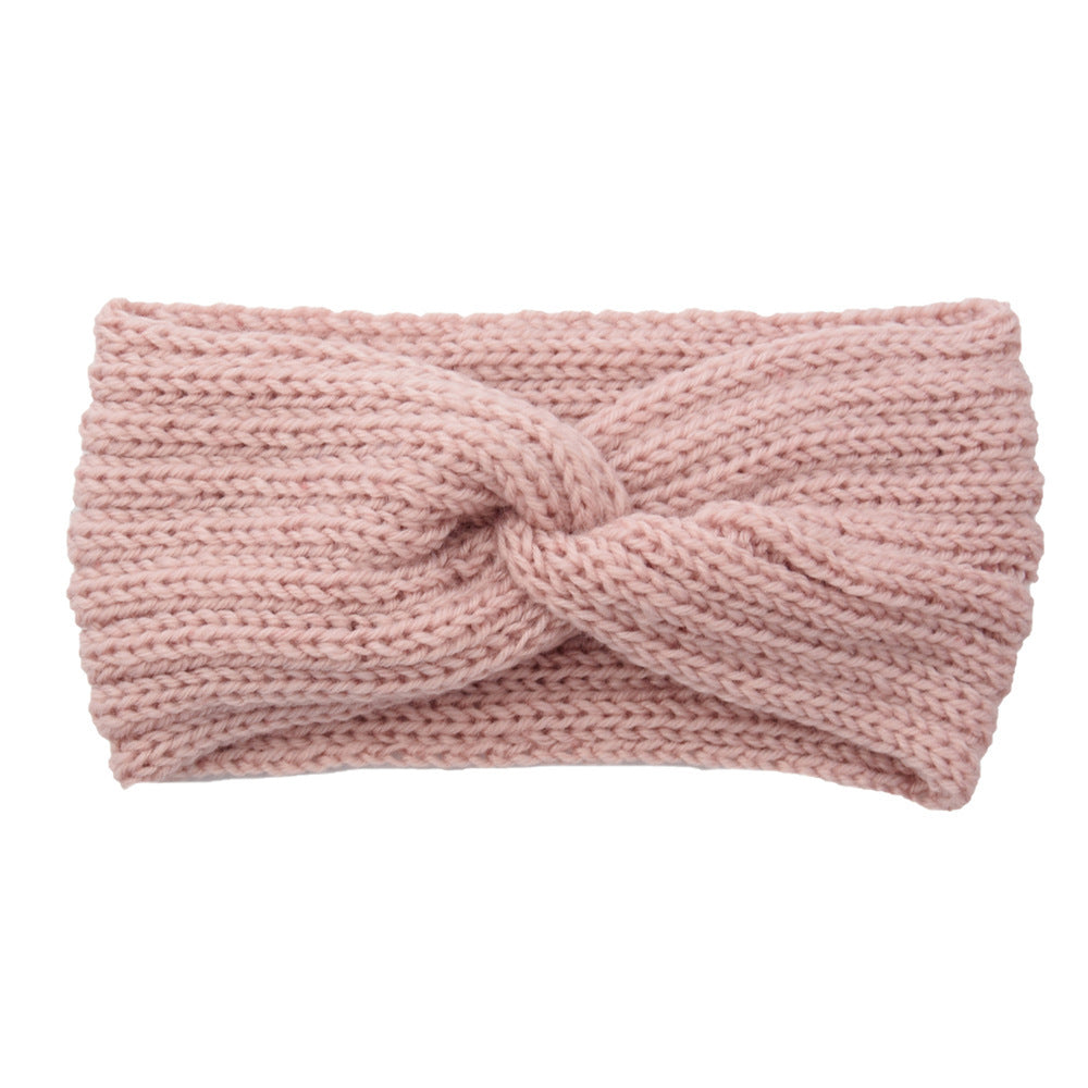 Knitted Cross Headband Ear Protection Braided Headband - Minihomy