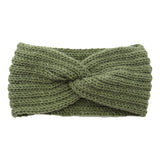 Knitted Cross Headband Ear Protection Braided Headband - Minihomy