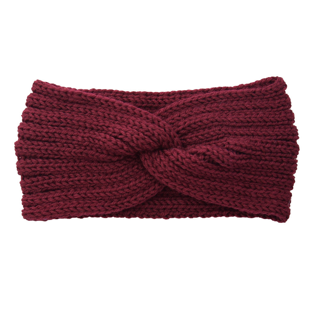 Knitted Cross Headband Ear Protection Braided Headband - Minihomy