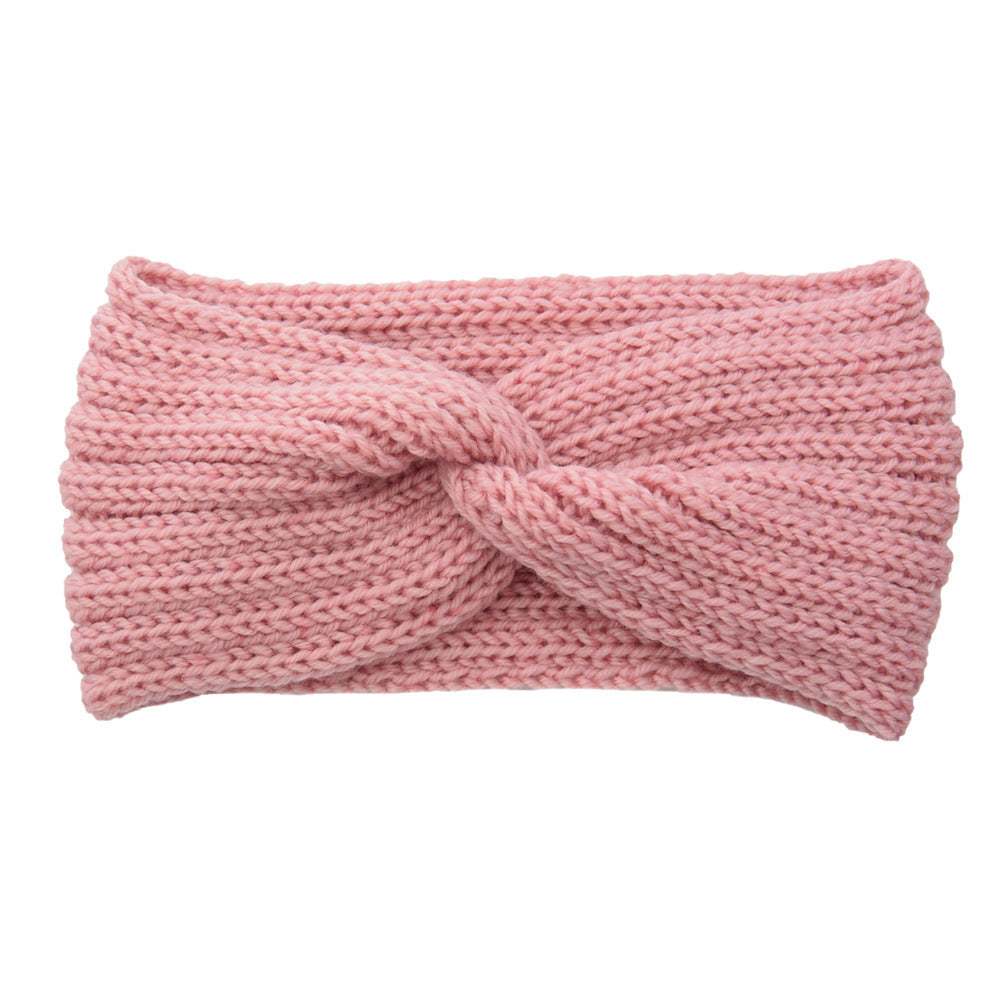 Knitted Cross Headband Ear Protection Braided Headband - Minihomy