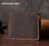 Handmade Vintage Crazy horse Genuine Leather Men Wallet - Minihomy