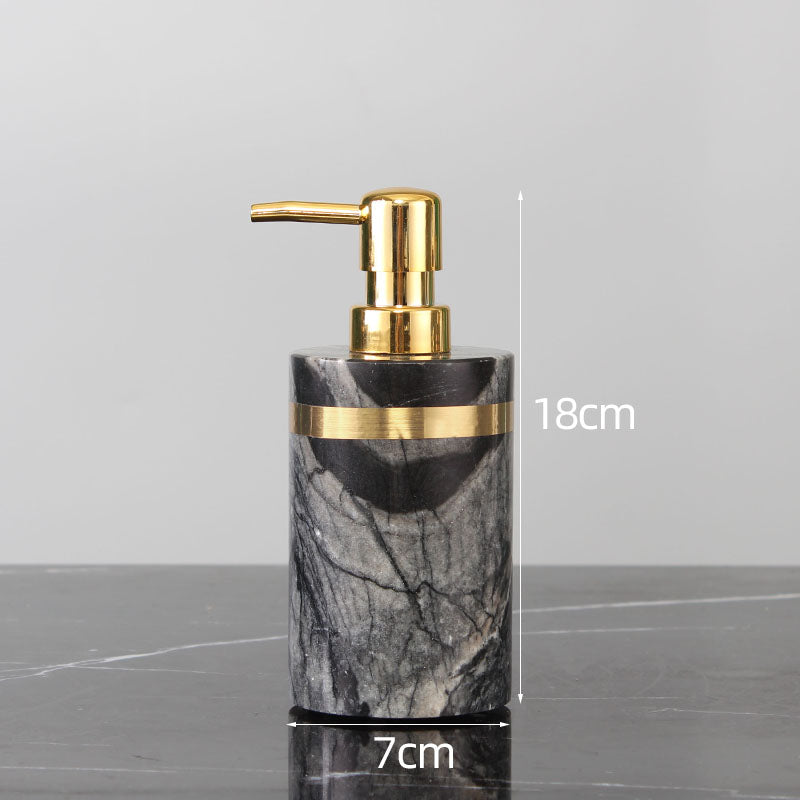 Marble Light Luxury Bathroom Wash Set Simple Five-piece Set - Minihomy