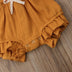 Lotus leaf lace sleeve bow baby dress - Minihomy