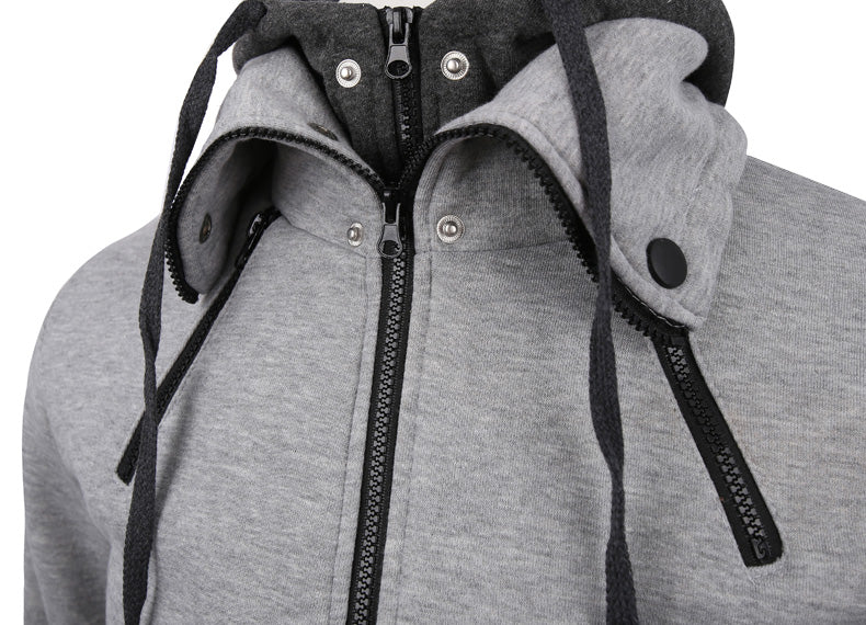 Men's High-Necked Hooded Jacket - Minihomy