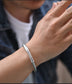 Tibetan Six-character Mantra Bracelet Men's Sterling Silver