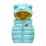 Children Warm Down Vest Autumn Baby Boys Girls Sleeveless Waistcoat - Minihomy