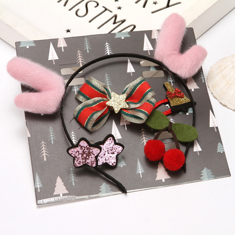 Cute Cartoon Hairpins Christmas Barrettes Hair Clips Kids Hair Ornament Christmas gift set - Minihomy