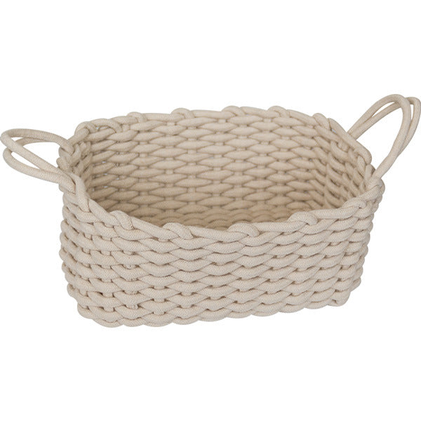 Nordic Wind Hand-woven Thick Cotton Rope Storage Basket - Minihomy