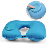 Portable U-Shape Inflatable Travel Pillow Car Head Rest Air Cushion For Travel Office Nap Head Rest Air Cushion Neck Pillow - Minihomy